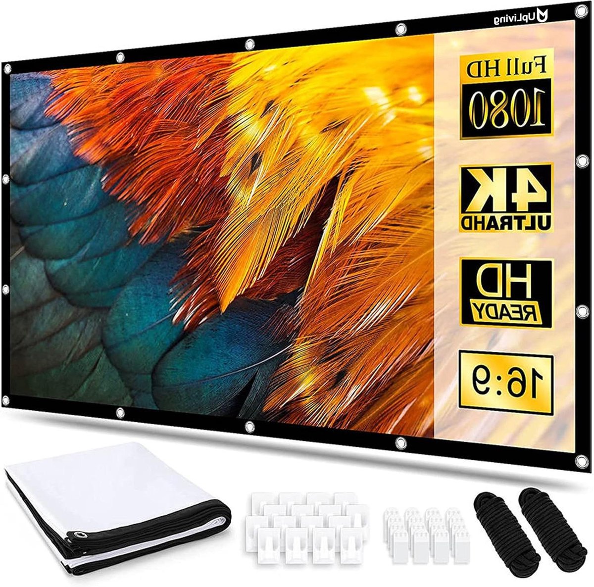 Projectiedoek - Mobiel Scherm - Film Avond - Anti Kreukel Stof - 120 inch - Wit