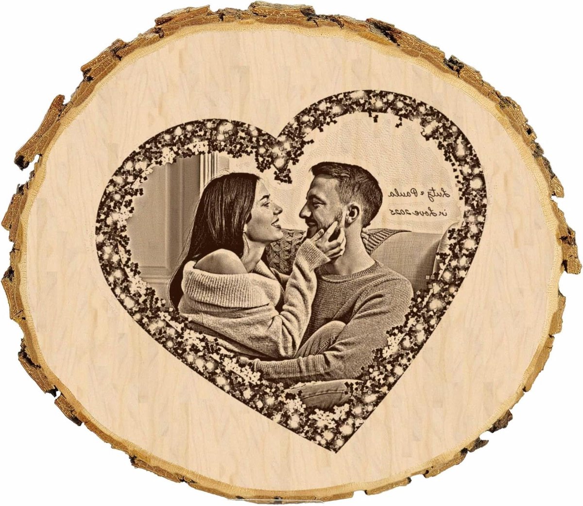 Houten Schijf - Decoratie Schijf - Persoonlijk Cadeau - Individueel Gepersonaliseerd - 24
