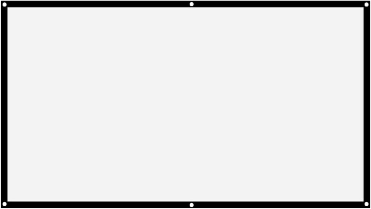 Projectiescherm Opvouwbaar - Beamer Scherm - Filmavond Thuis - Compleet Ophangpakket - 100 inch - Wit