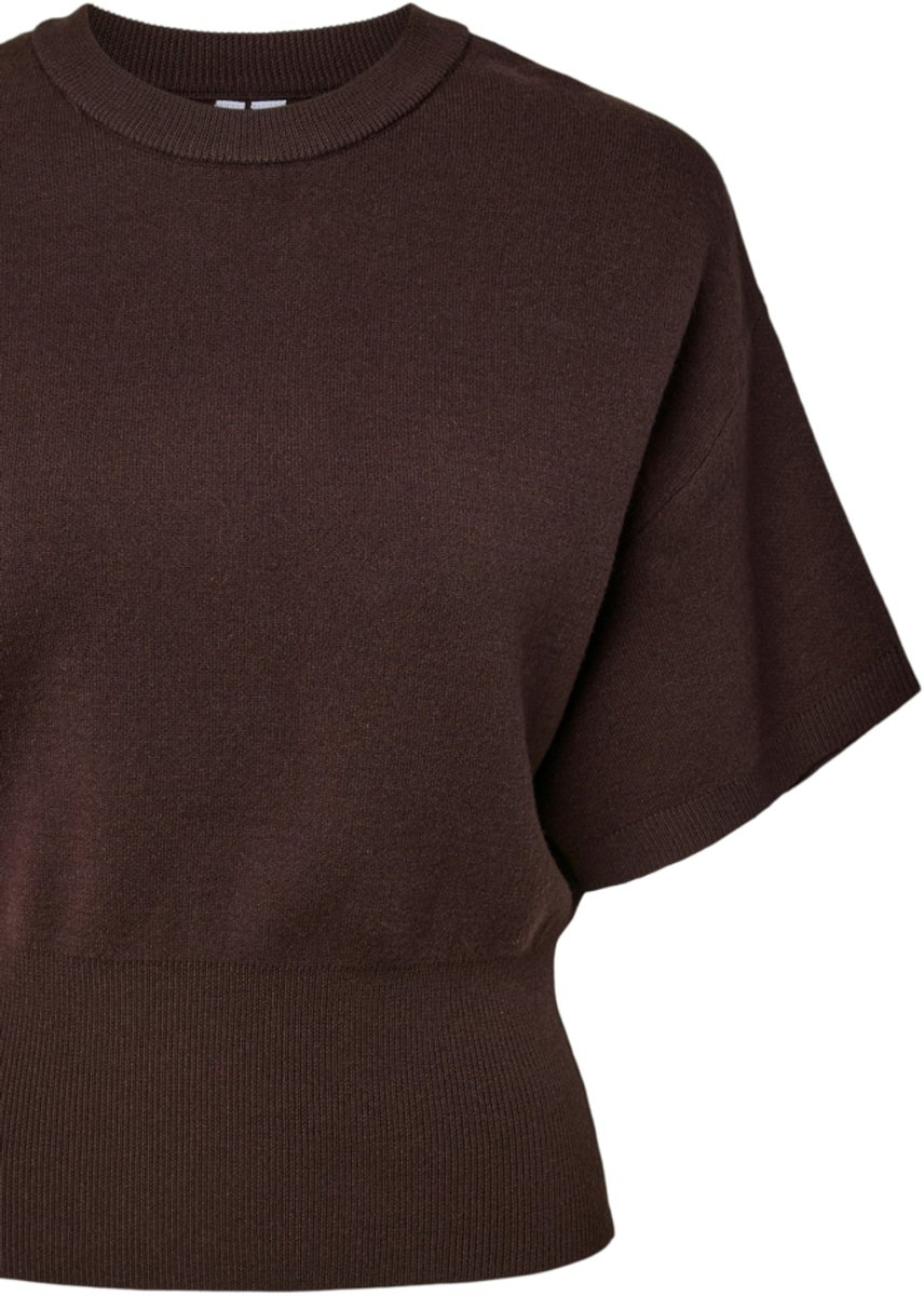 Pieces T-shirt Pcjassy Ss O-neck Waist Knit D2d 17168122 Hot Fudge Dames Maat - S