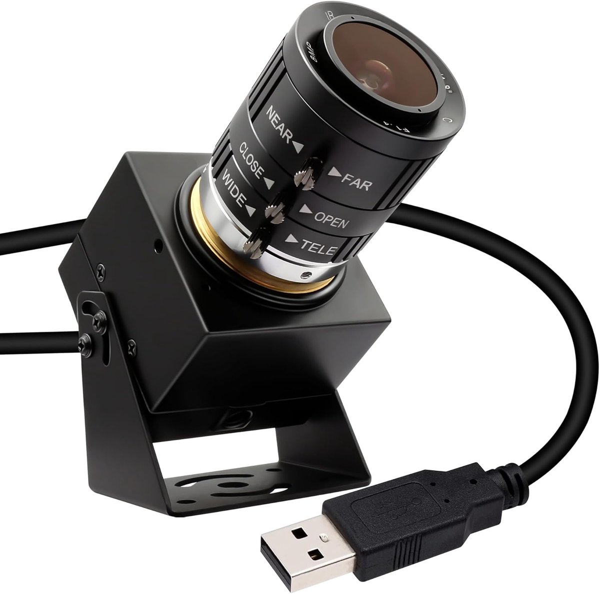 SnelShoppen - 12MP 4K Webcam met Zoom, 1080P 120fps High Speed USB Camera voor Computer, Laptop, Raspberry Pi, Ideaal voor Golf Swing en Industrieel G