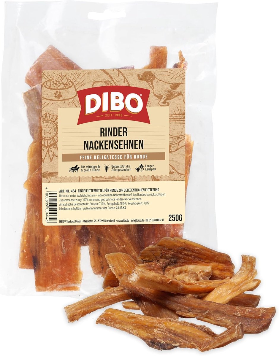 SnelShoppen - Rundernekpezen voor Honden - Natuurlijke Kauwsnack 250g - Zonder Chemicaliën, Versterkt Kauwspieren en Reinigt Tanden - Perfect voor Tus