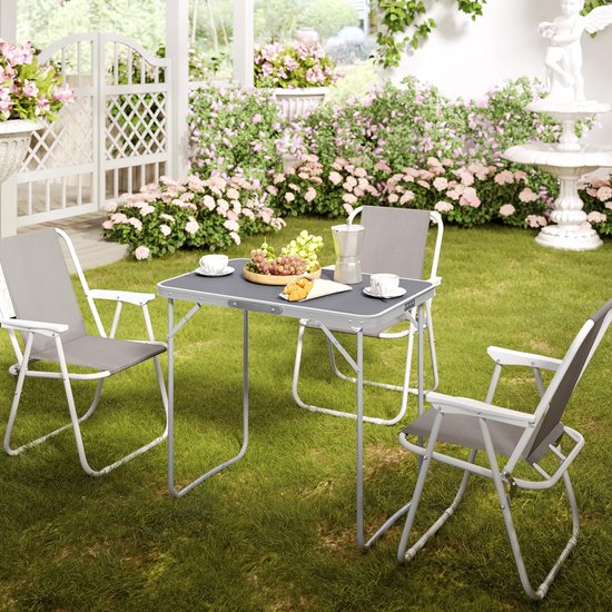 Inklapbare Tafel - Vouwtafel Buiten - 70x60x50 cm - Kampeertafel met Handvat - Stevige - Waterdicht - Voor Tuin, Strand — afbeelding 4
