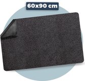 Pasper Paillasson d'intérieur absorbant - 60 x 90 cm - Anthracite - sans bordure - Fabriqué en Belgique - Lavable - Paillassons