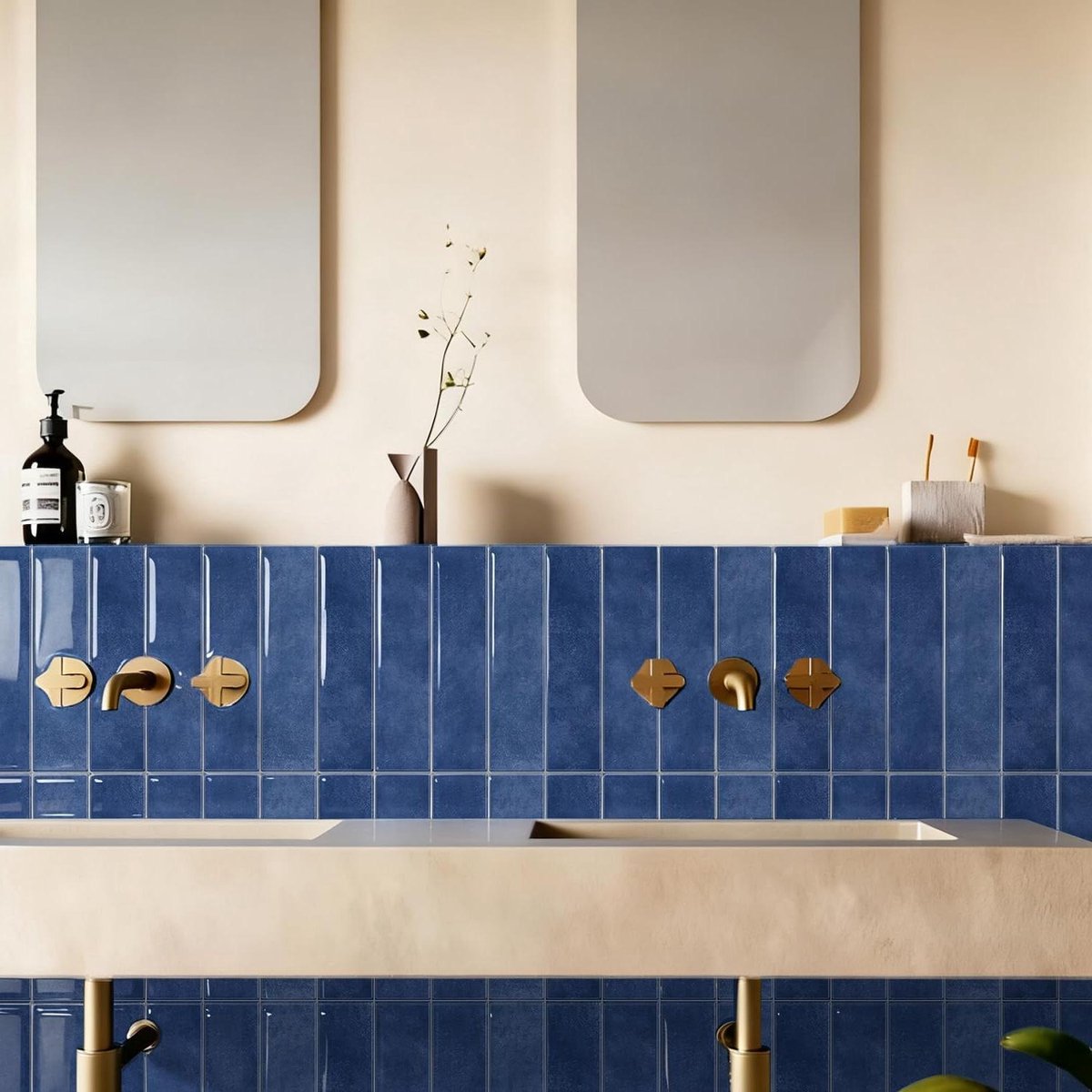 Wandtegelstickers - Zelfklevende Decals - Keuken en Badkamer - 3D Effect - 305 cm Set - Bl