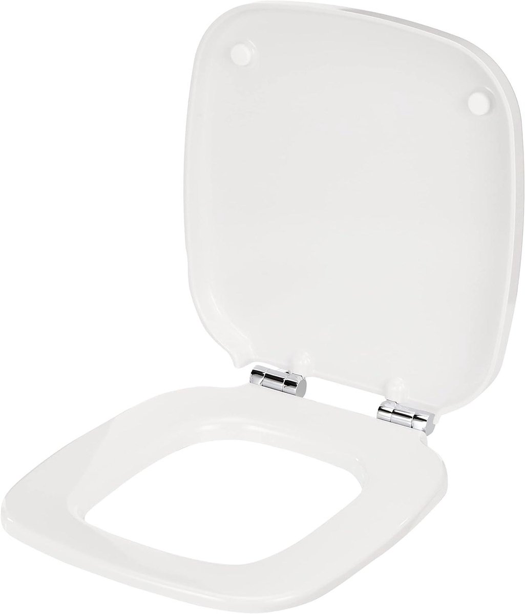 Toiletbril - Universele Deksel - Badkamer Vernieuwen - Gedempte Sluiting - 475 x 395 cm - Wit