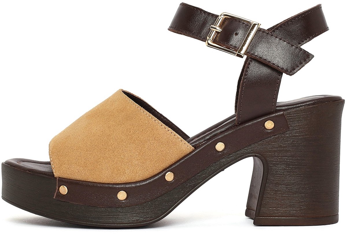 DERIMOD Sandalen Met Hoge Hak Suède High Heel Sandalen