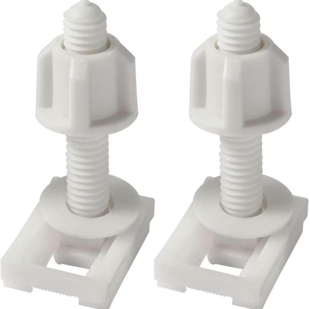 Schroeven en Moeren - Toiletbevestiging - Toilet Reparatie - Kunststof Materiaal - 2 Stuks - Wit