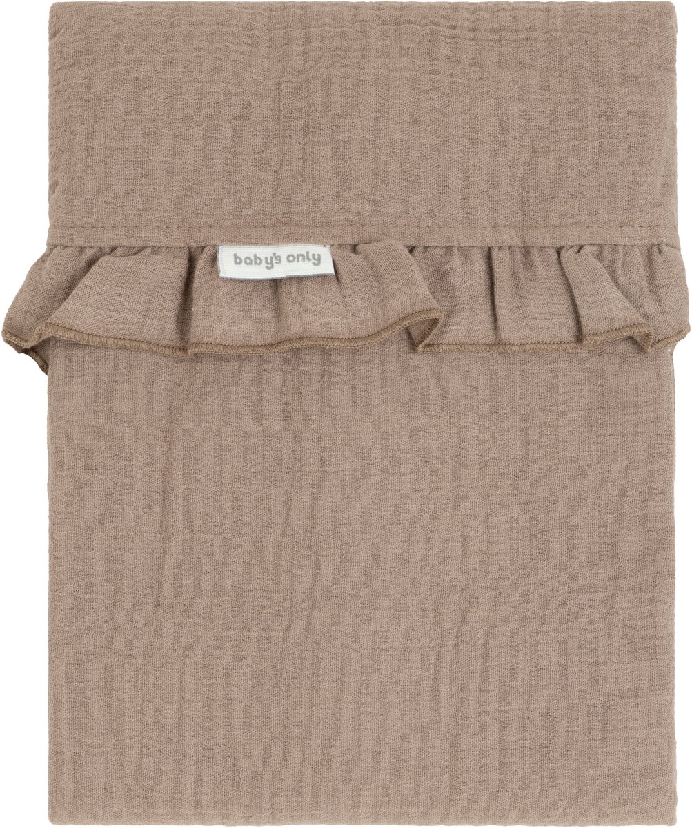Baby's Only Ledikantlaken Calm - Laken voor de ledikant - Met ruffle - Babylaken - TOG 0.2 - Clay - 120x150 cm - Gemaakt van 100% katoen