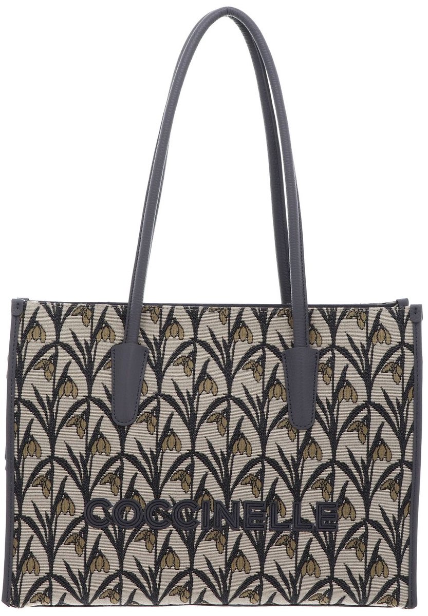 COCCINELLE schoudertas Myrtha26 Handbag Snowdrop Tapest. / Grained Le. Mul. Stove / Stove veelkleurig