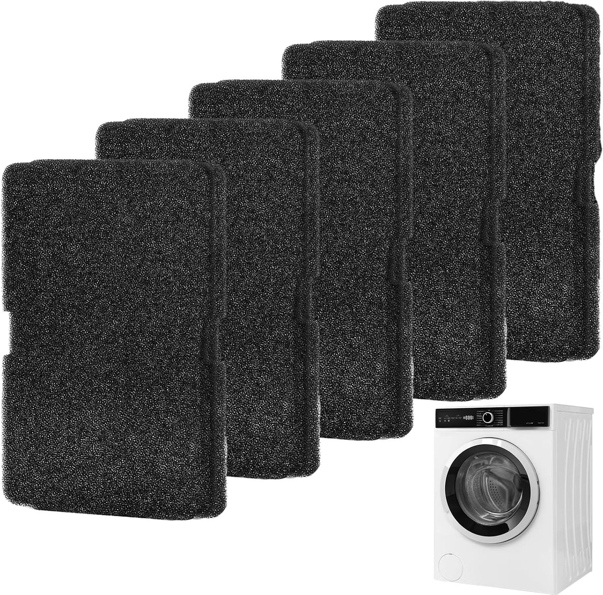 SnelShoppen - Vijf Droogfilters voor Warmtepompdrogers, Compatibel met Diverse Merken, Hoogwaardige Spons, 240 x 155 x 10 mm, Onderdeelnummer 29648401