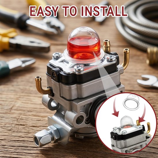 SnelShoppen - 10 Stuks Carburateur Eerste Gloeilamp Voor Grasmaaier & Bosmaaier, Starter Voor Benzine, Transparant, Hoogwaardige Accessoires, Geschikt — afbeelding 4