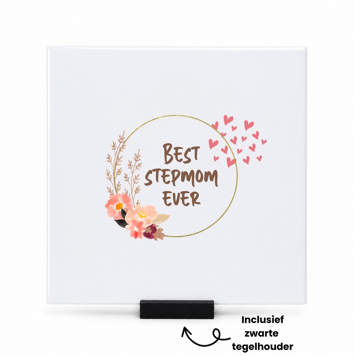 Hacebo Collega cadeau tegeltje met tegelhouder - Cadeau - tegeltjes met tekst - Collega kado - Collega cadeau - Collega afscheid - Collega cadeautjes - Collega cadeau - Collega cadeautjes verjaardag - liefste Collega - spreuktegels - 15x15 CM Wit