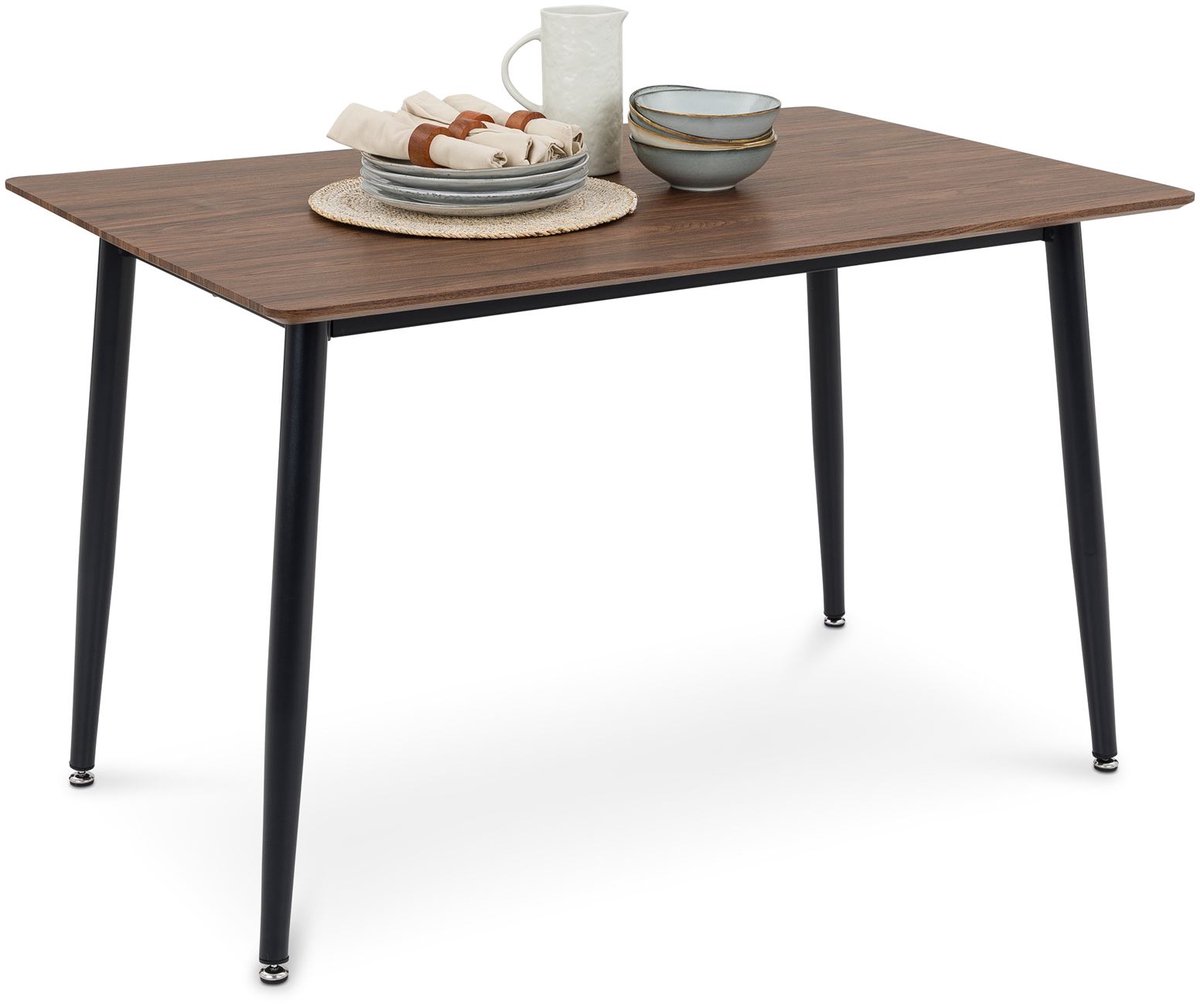IDIMEX Eettafel NORA 120 x 80 cm – afwerking in notenhout bruin
