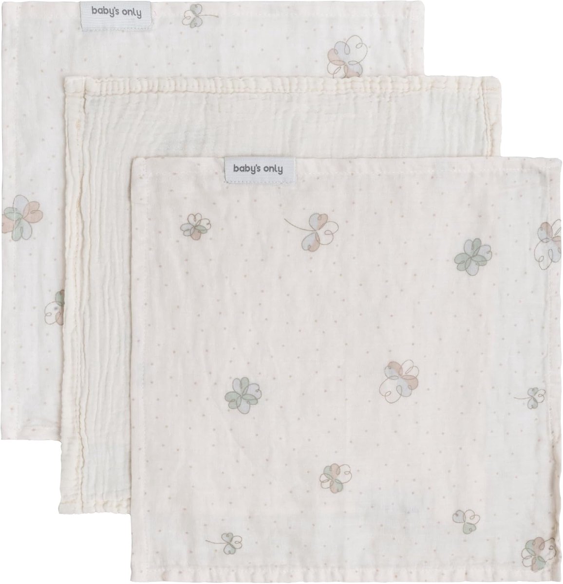SnelShoppen - Hydrofiele Monddoekjes Baby 3-pack - 30x30 cm - Zachte Wasdoeken voor Baby's - 100% Voorgewassen Katoen - Perfect voor Voeden en Verzorg