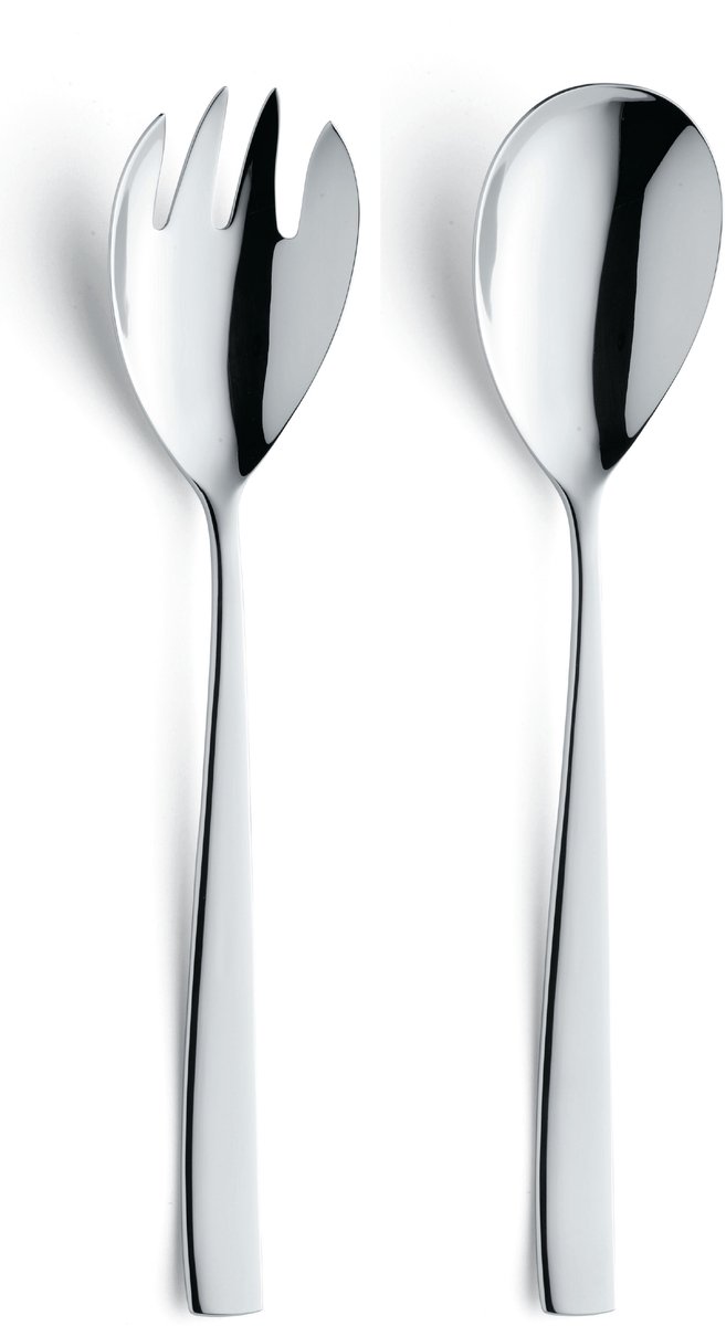 Amefa - MARTIN - Saladebestek set - 2-delig - Hoogglans - hoogglans - Zilverkleurig