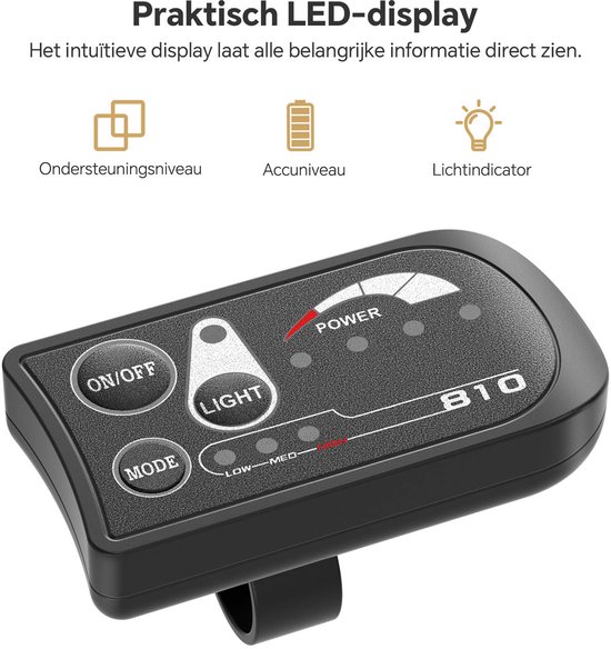 Touroll J2 ST Pro stap-in elektrische fiets 26 inch - 250W motor 45Nm, hydraulische schijfremmen, Shimano 7 versnellingen, 561,6Wh afneembare accu tot 100km actieradius, voorvering, IPX4 waterbestendig, max 120kg van Touroll — afbeelding 3