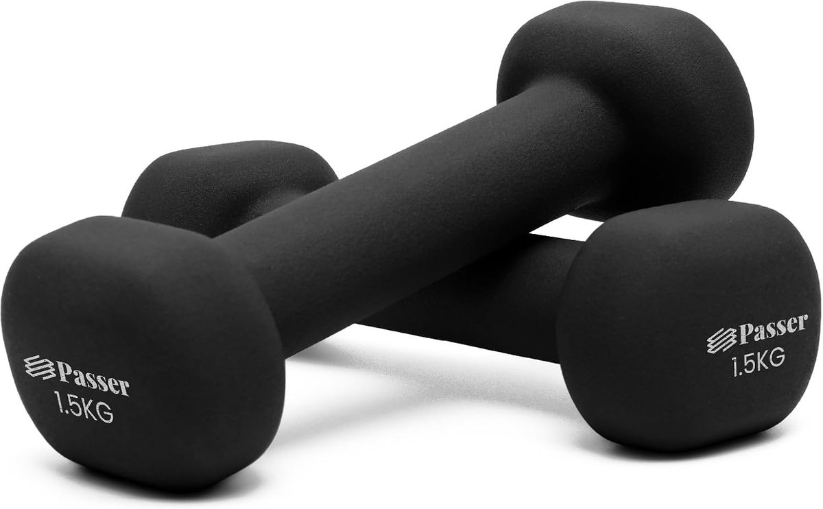 SnelShoppen - Neoprene Dumbbell Set 1kg-8kg - Dumbbells voor Vrouwen en Kinderen - Ideaal voor Gym, Yoga, Pilates, Krachttraining en Fitness - Set van