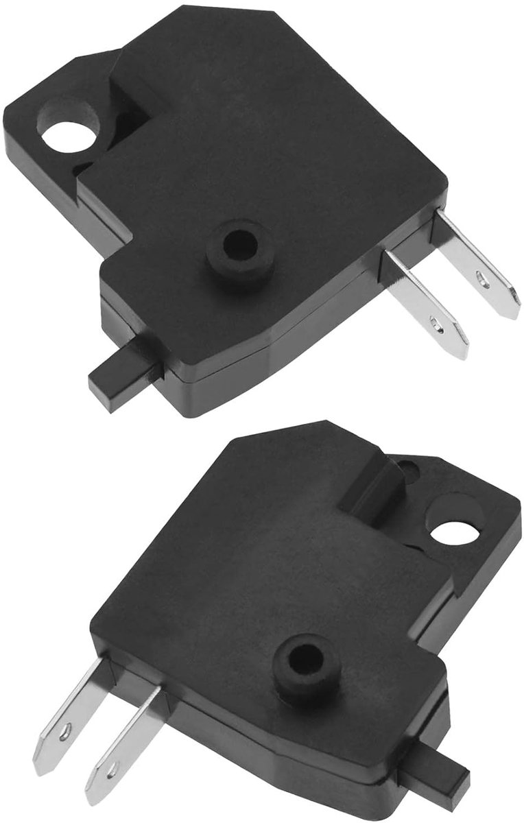 SnelShoppen - 2 Stuks Remlichtschakelaars Links en Rechts voor Motorfiets, Elektrische Scooter, Universeel, Kunststof, Koper, Duurzaam, Voor Diverse M