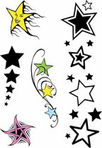 2x velletjes Sterren tattoos 5 stuks per vel