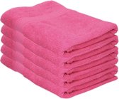 5x Serviettes de bain pas chères rose fuchsia 70 x 140 cm 420 grammes - Serviettes de bain en textile