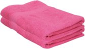 2x Serviettes de bain pas chères rose fuchsia 70 x 140 cm 420 grammes - Serviettes textiles de salle de bain
