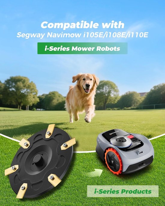 PromoHome Mesplaat en Messen Set voor Segway Navimow i105E/i108E/i205 AWD/i208 AWD/i110E - 6-Messen Maaiwiel - 1x Mesplaat + 30 Messen + Schroeven — afbeelding 2