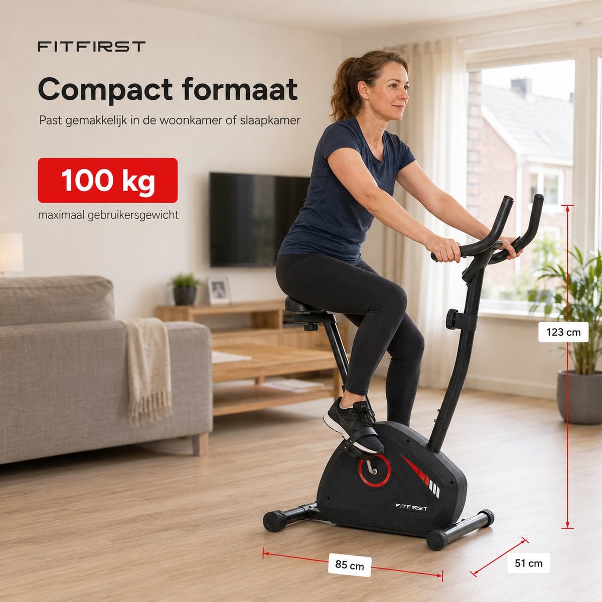 FitFirst Hometrainer met Verstelbare Magnetische Weerstand - afbeelding 3