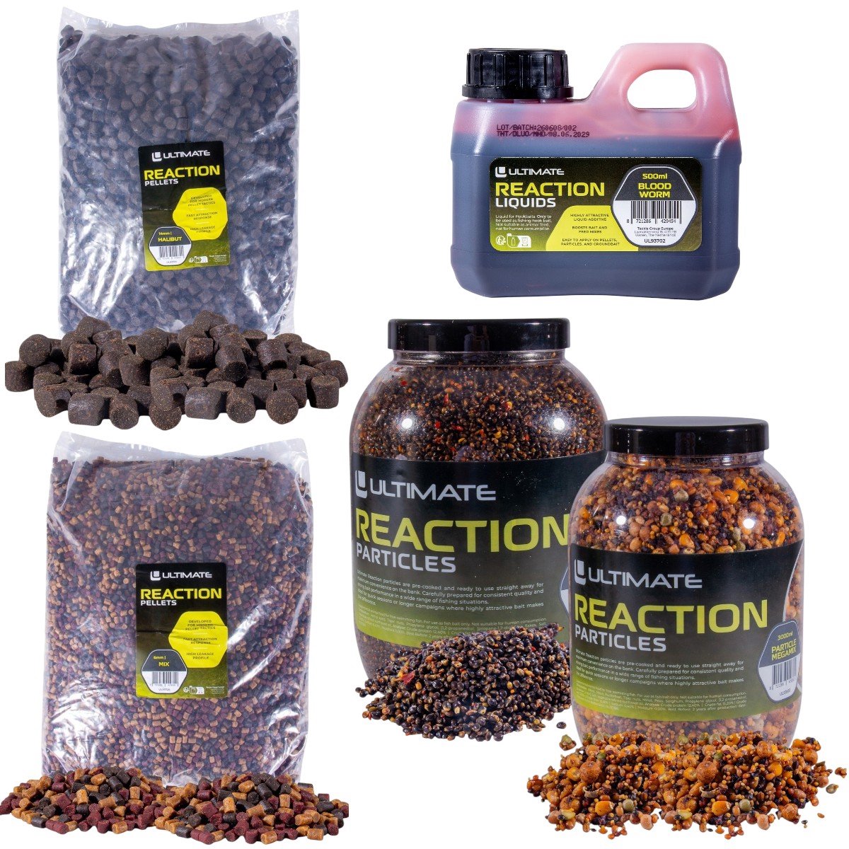 Ultimate Reaction Carp Baits Particles/Pellets Pack - Karper Set