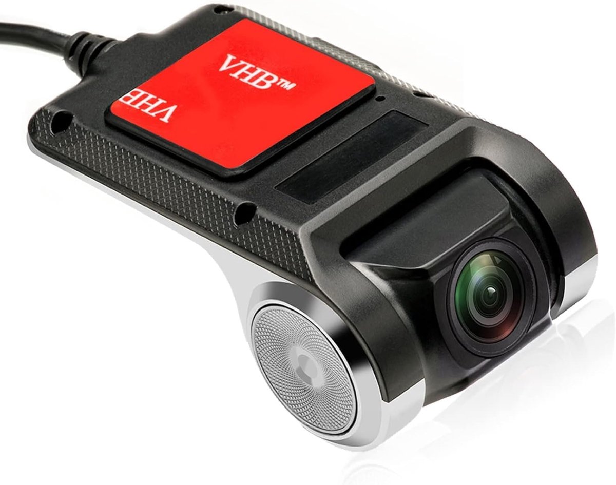 SnelShoppen - Car Dash Cam HD USB voor Android Auto Stereo Waterdichte Mini DVR Videorecorder Voorruitcamera 170° Groothoek Nachtzicht