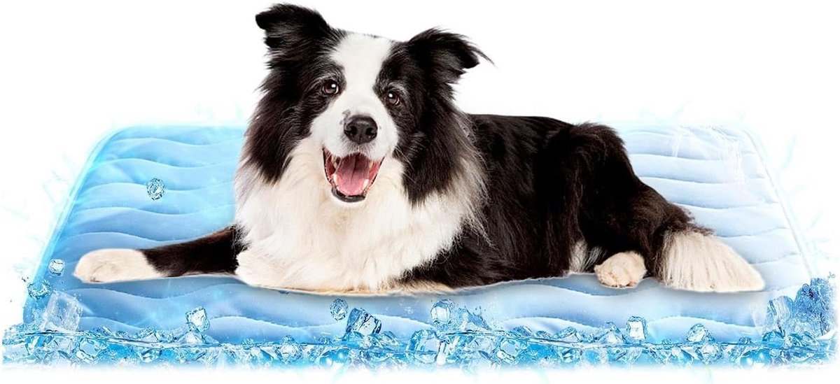 Hondenkoelmat - Hondenmat Koel - Hond Koel Houden - Directe Koeling Geen Vulling - XXL - Lichtblauw