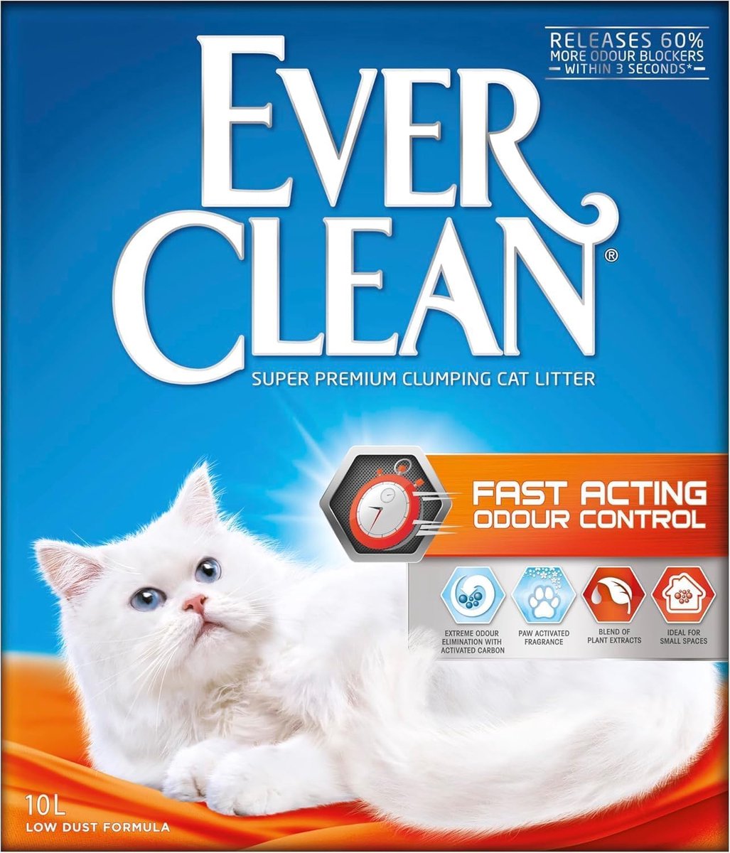 Thijox - Ever Clean Klonterende Kattenbakvulling 10L - Snelwerkende Geurbestrijding, Geparfumeerd voor Langdurige Frisheid, Ideaal voor Kleine Ruimtes