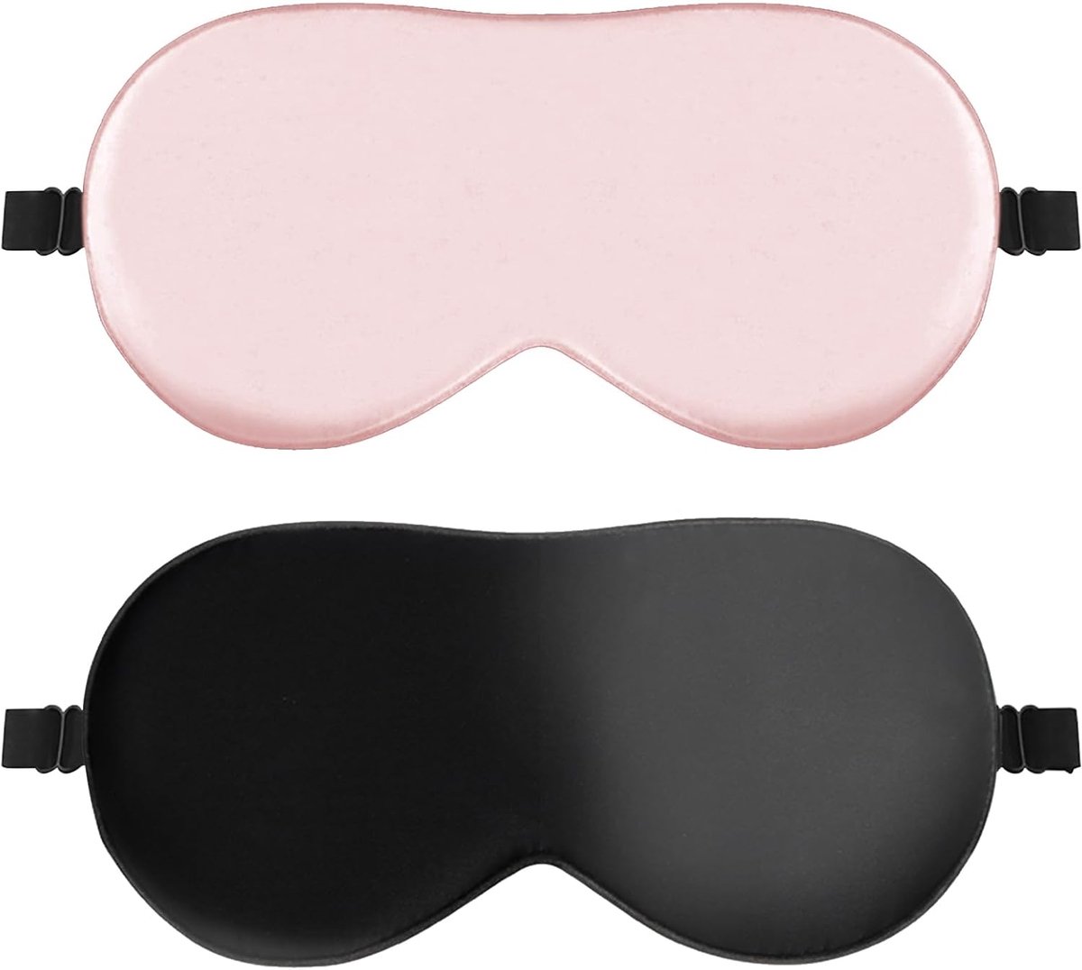 Thijox - Slaapmasker Set van 2, Ultralicht Zijden Slaapmasker met Verstelbare Riem, Ideaal voor Heren, Dames en Kinderen, Perfect voor Reizen, Yoga en