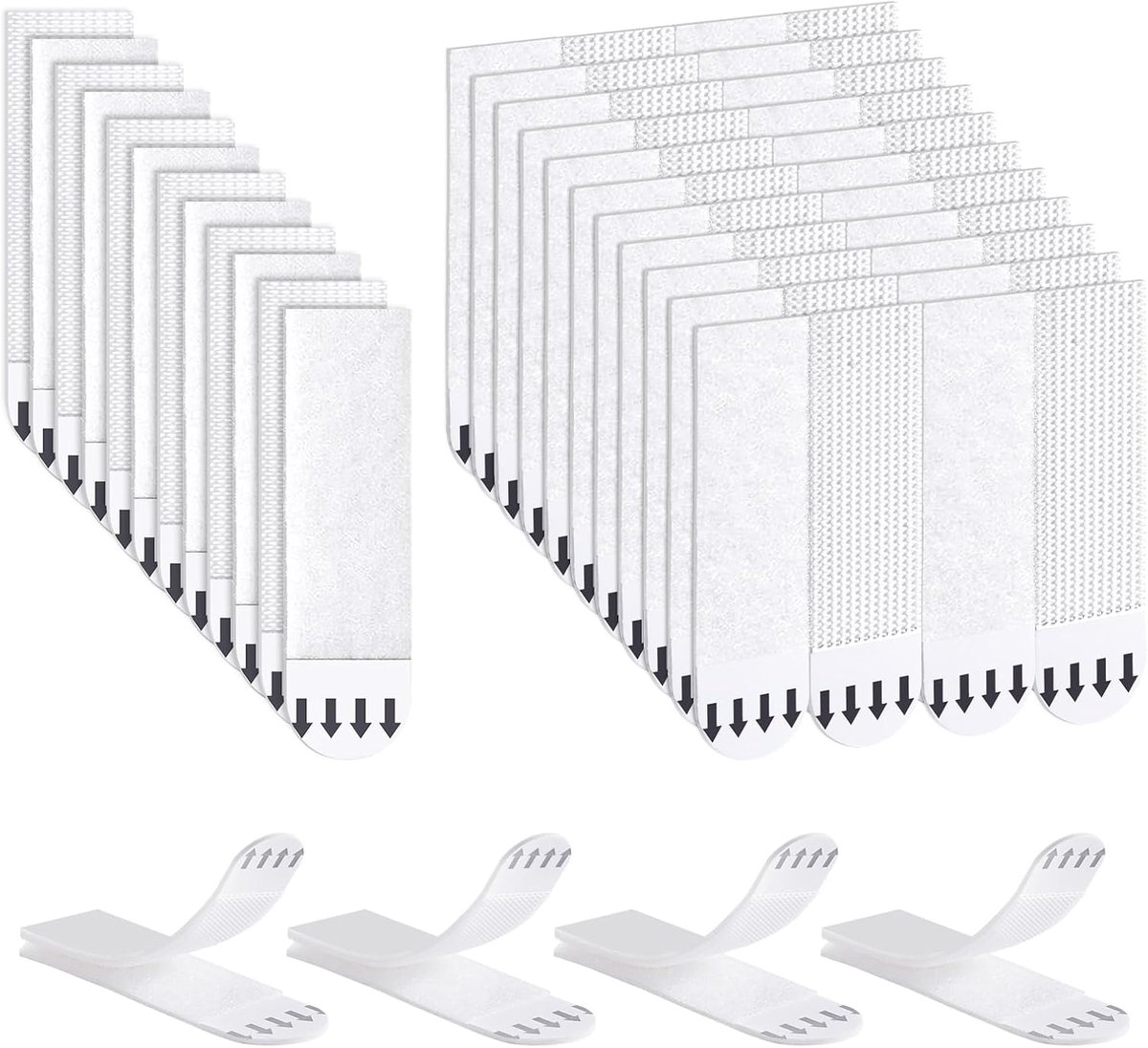 SnelShoppen - Afbeeldingen montagestrips 64 stuks - Residuvrij plakband voor posters, lijsten, spiegels - 69 x 19 mm - Muurdecoratie zonder spijkers