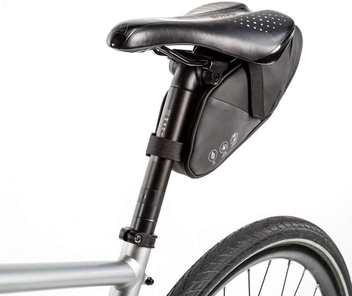 SnelShoppen - Waterdichte Zadeltas Fietstas voor MTB, Racefiets en E-bike - Zwart met Klittenbandbevestiging - Duurzaam en Sterk