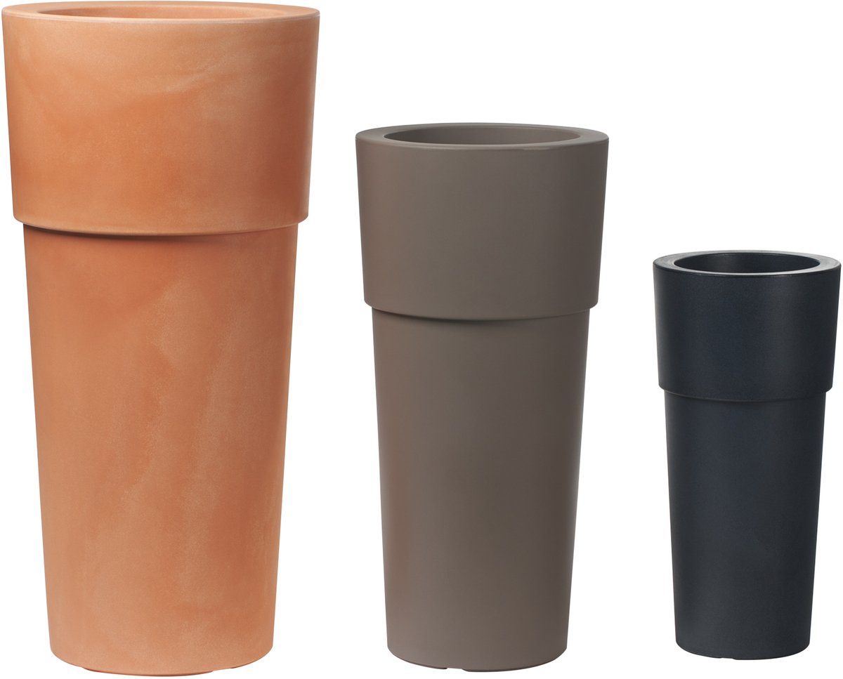 Elezza Bloempot Aquila Tondo Ø29 x H60 cm - Antraciet