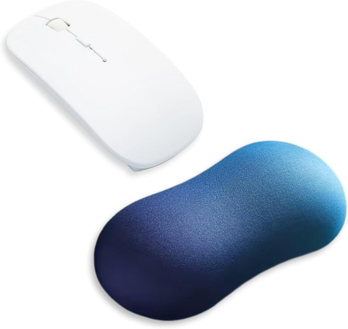 Thijox - Gelkussen Mousepad Ergonomisch Muismat met Polssteun, Zachte Pad voor Toetsenbord en Muis, Blauwe Verloop voor Comfort en Ondersteuning