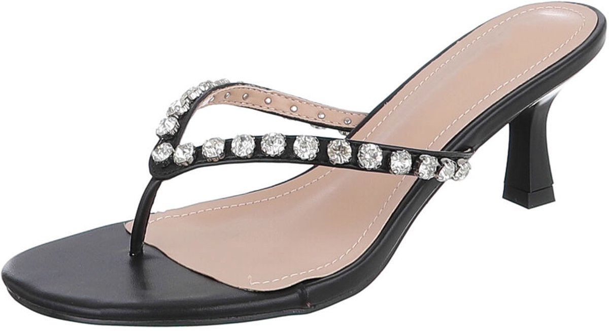 Slipper met Hak - Decoratieve Band - Dames Mt:36