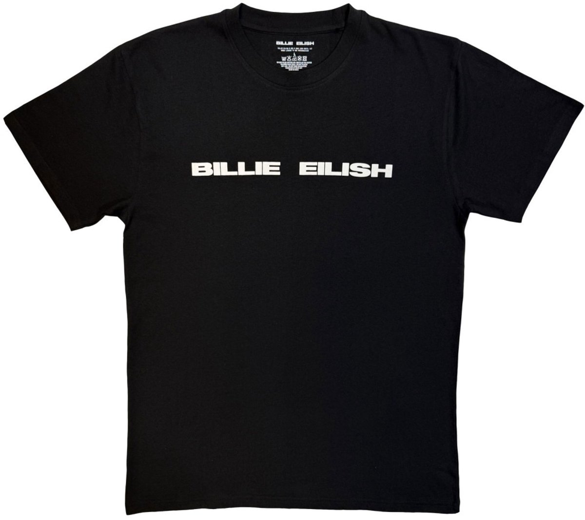 Billie Eilish - Logo Mono Heren Tshirt - 2XL - Zwart/Wit