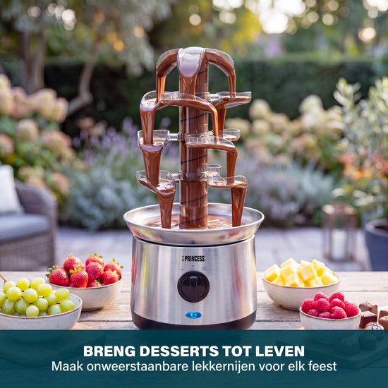 Princess 293000 Chocoladefontein - Chocolade fondue - Cascade 4 Lagen - Warmhoudfunctie — afbeelding 2