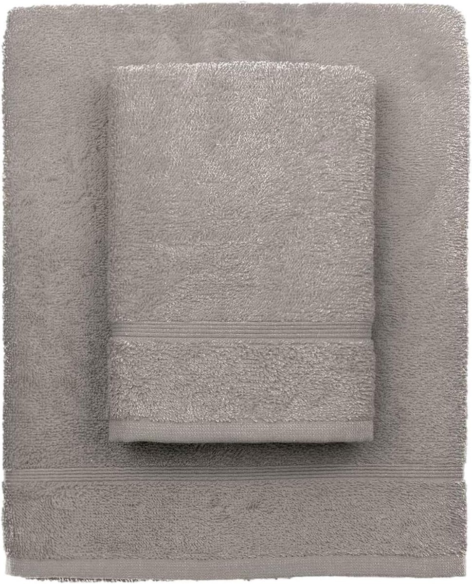 SnelShoppen - Set van 2 Badhanddoeken, 100% Katoen, Super Absorberend, 60x100 cm & 40x60 cm Bidet Handdoek, Effen Kleur, Perfect voor Thuis en Reizen