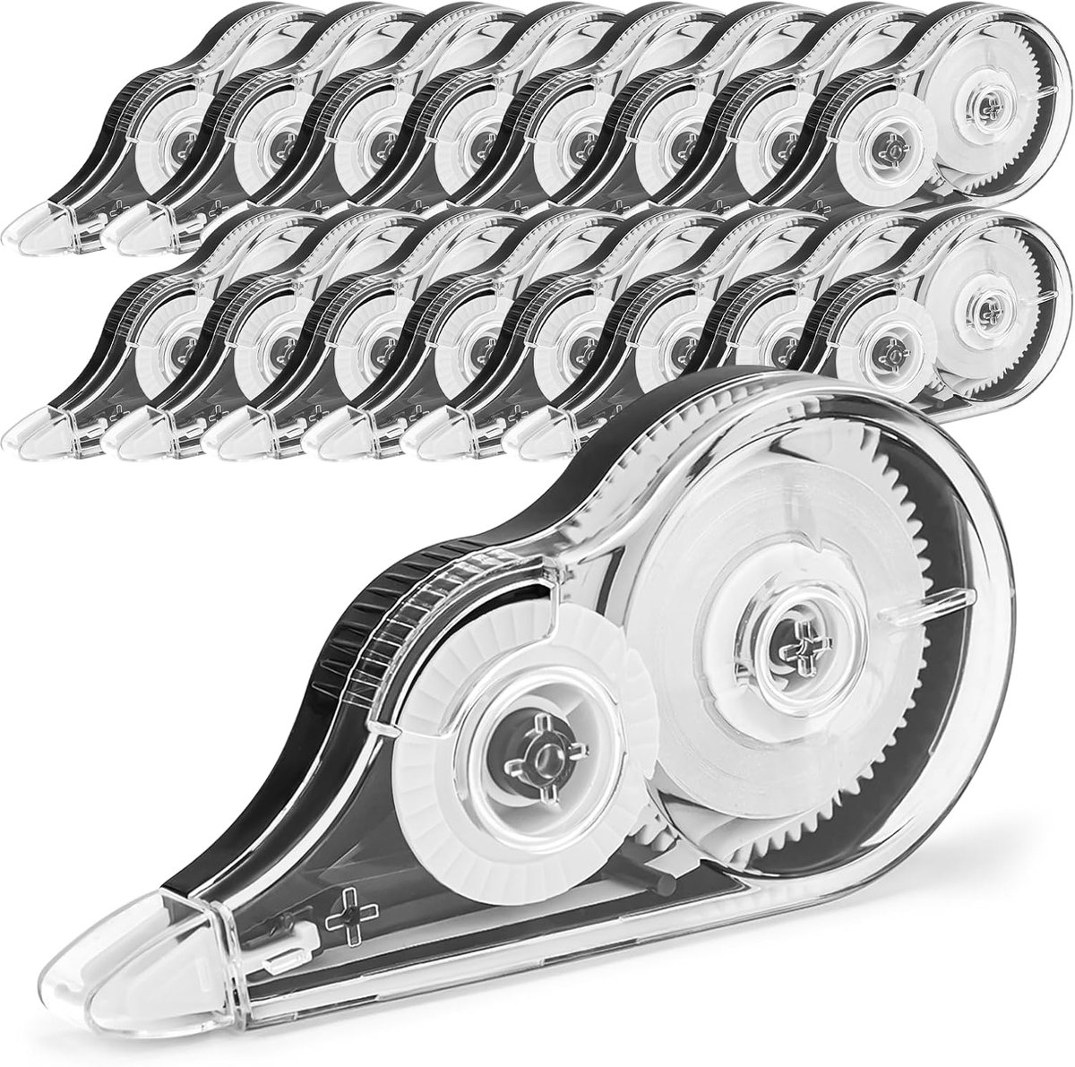 SnelShoppen - 16Pcs Correctietape 12m x 5mm - Mini Corrector met Beschermkap - Perfect voor Kantoor, School en Thuis - Wit