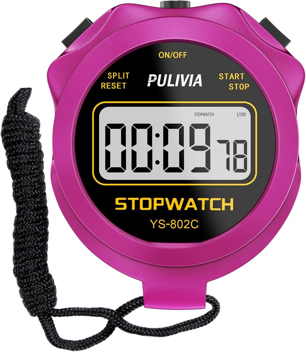 SnelShoppen - Digital Stopwatch - Eenvoudige Stopwatch voor Kinderen en Trainers - Grote Display - Stil en Kindvriendelijk - Ideaal voor Sport, Hardlo