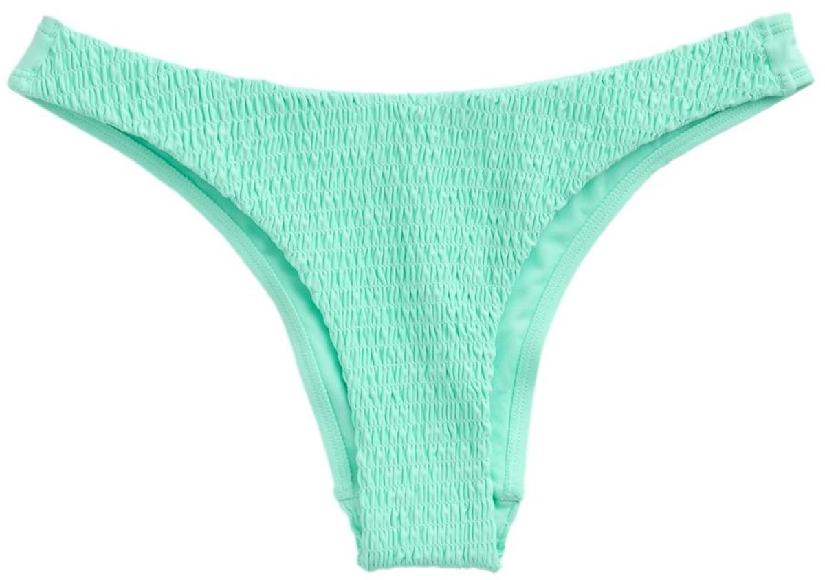 Next Dames - Gerimpelde bikinislip met hoge taille - Groen Mint Green