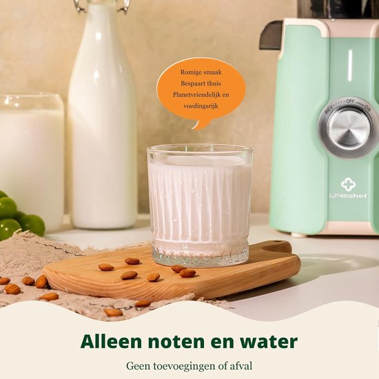 SnelShoppen - LINKChef Slow Juicer, Fruit en Groente Juicer, Testwinnaar, 115 mm, Whole Fruit Juicer, BPA-vrij, 200 W, Lichtgroen, Perfect voor Keuken van Snelshoppen — afbeelding 4