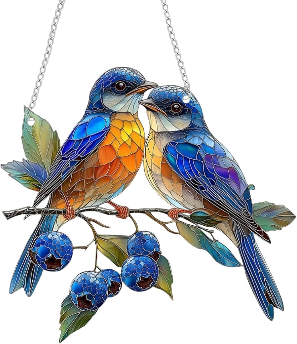 SnelShoppen - Kleurige Acryl Zonvanger Ketting Hummingbird Raamdecoratie voor Thuis en Studio - Lichtgewicht en Duurzaam - Perfect voor Tuin en Feest