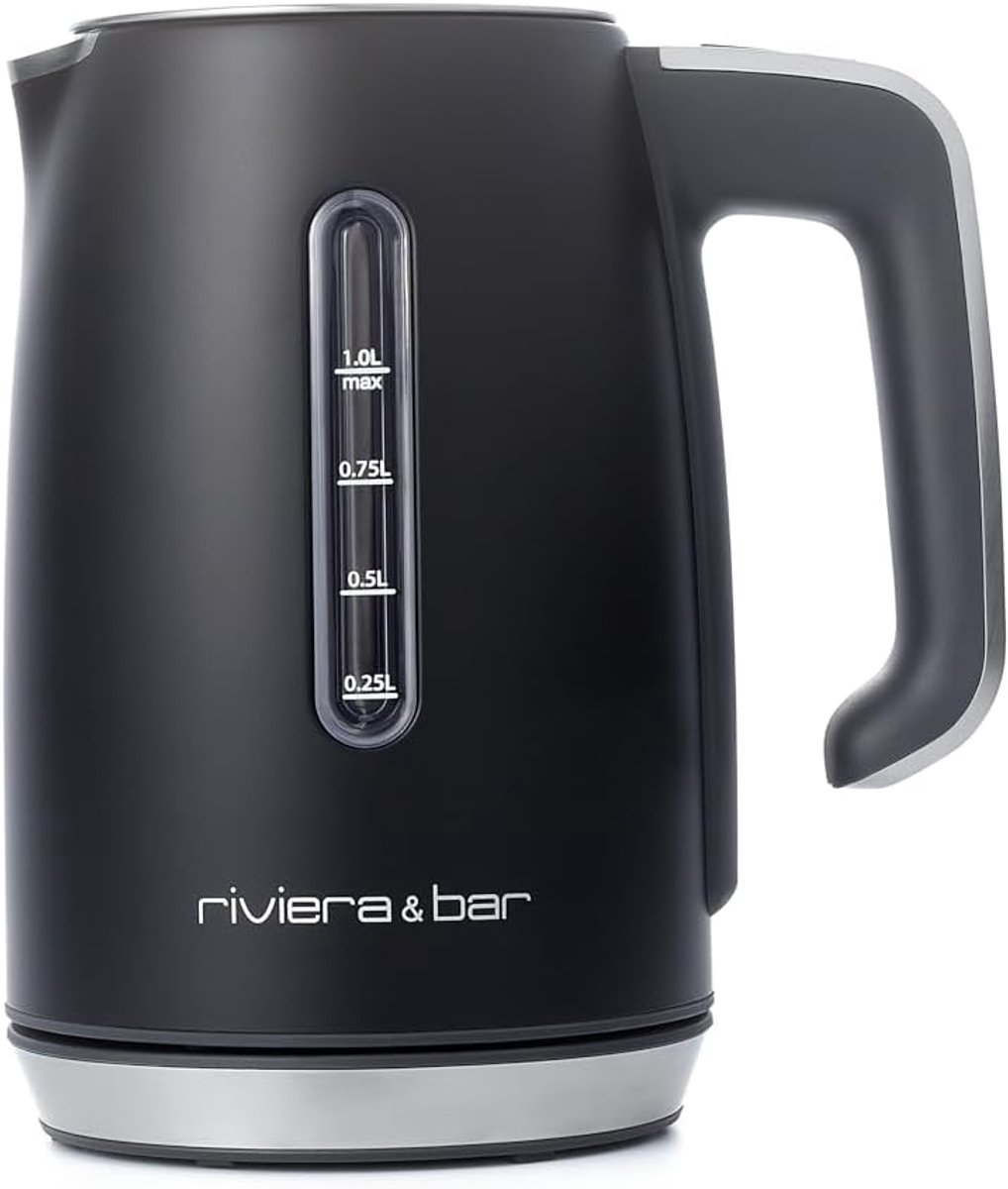 SnelShoppen - Waterkoker 1L - 2000W - Snel Koken - BPA-vrij - Automatische Uitschakeling - Kookdroogbescherming - Compact Design - Zwart