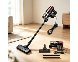 Handstofzuiger met snoer en HEPA-filter 11000 Pa sterke zuigkracht grote stofbak perfect voor tapijt harde vloeren huisdierenharen en allergieën
