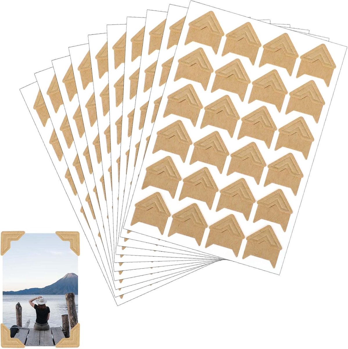 SnelShoppen - 240 Stuks Zelfklevende Fotohoeken - Fotohoekstickers voor Plakboeken, DIY Scrapbooking, Fotoalbum, Hoekstickers, Hoekpads, Creatief Knut