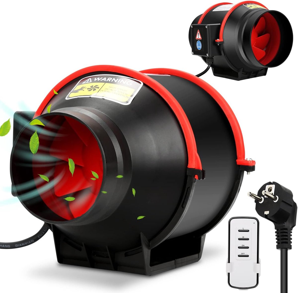 SnelShoppen - 100 mm Instelbare Rookafzuiger, Buisventilator, Inline-Kanaalventilator, 320